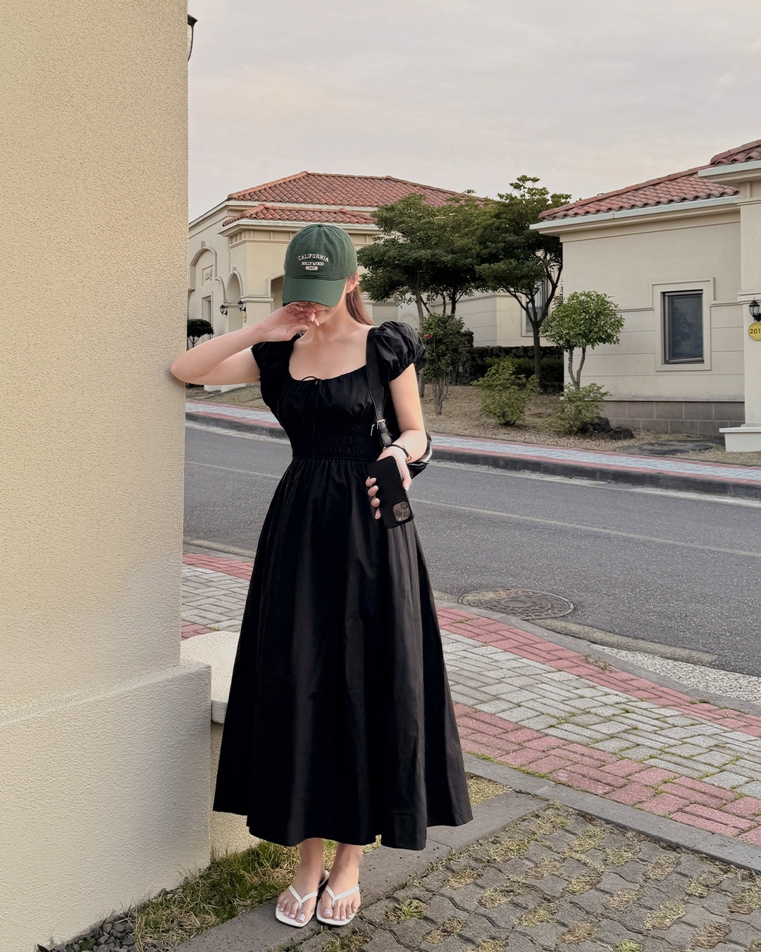 ウェインシャーリングロングワンピース韓国ファッション レディース