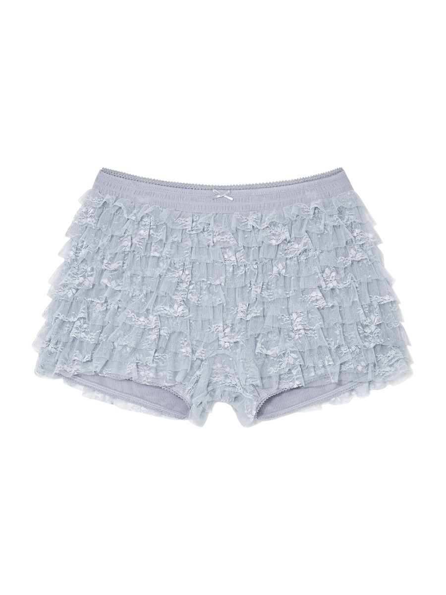 GLOWNY】 POLLY LACE BLOOMER SHORTS : BABY BLUE ショート