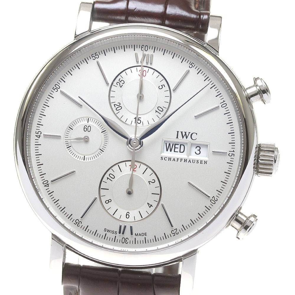 IWC SCHAFFHAUSEN IW391007 ポートフィノ クロノグラフ デイデイト 自動巻き メンズ _826610【中古】