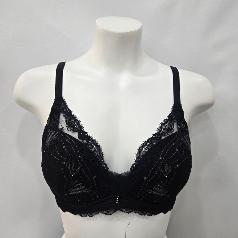 クチュール輸入レースフルカバーノンワイヤーブラ BR979A-BK