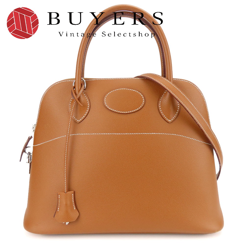 中古 ハンドバッグ ボリード31 ヴォーエプソン ゴールド シルバー金具 2WAYショルダー 茶 L刻印 レディース 女性