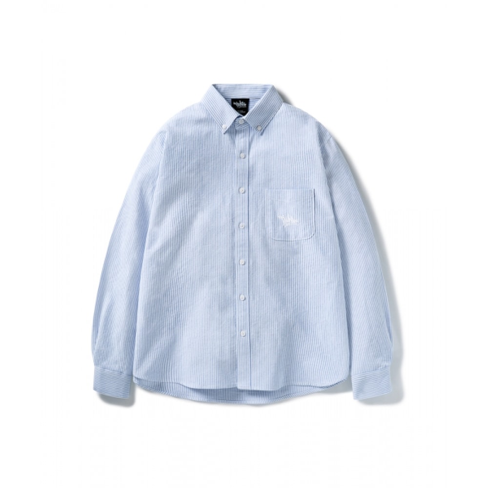 フルークスラムロゴオーバーフィットオックスフォードシャツホワイトスカイ FLS206