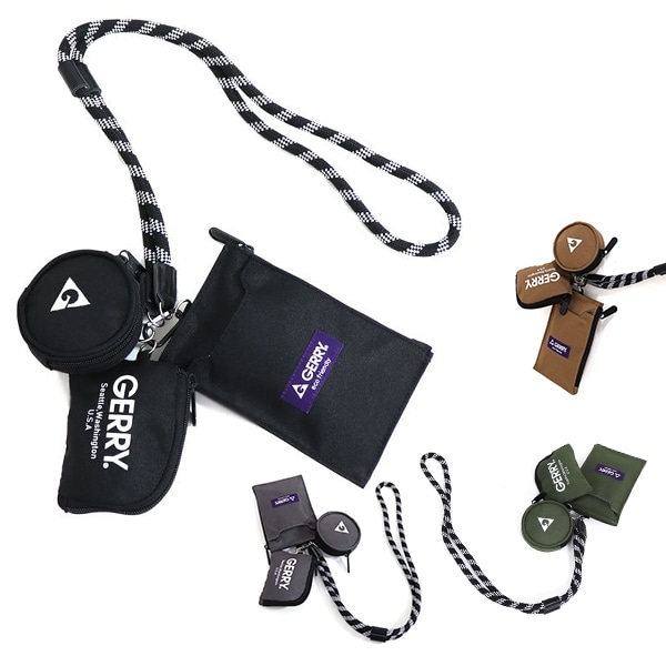 トリプルケースストリングショルダーバッグ メンズ レディース 国内正規品 ポーチ R1714 送料無料