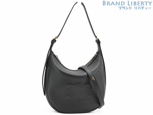 新古品セリーヌトリオンフスモールエロイズバッグ2WAY斜め掛けショルダーバッグワンショルダーバッグホーボーバッグブラック 165,500円