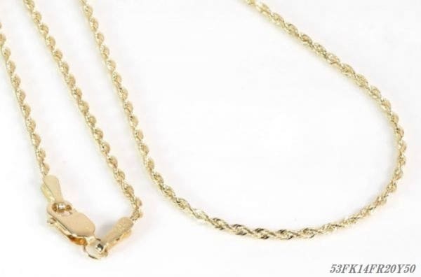 14金製 極太 カットフレンチロープチェーン ネックレスFOCタイプ/2.0:5