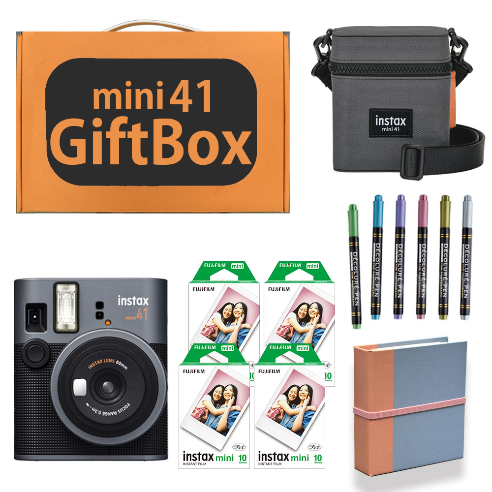 【ギフト チェキB】富士フィルム（フジフィルム）チェキ インスタントカメラ　instax mini41 カメラケース付きギフトBOXセット