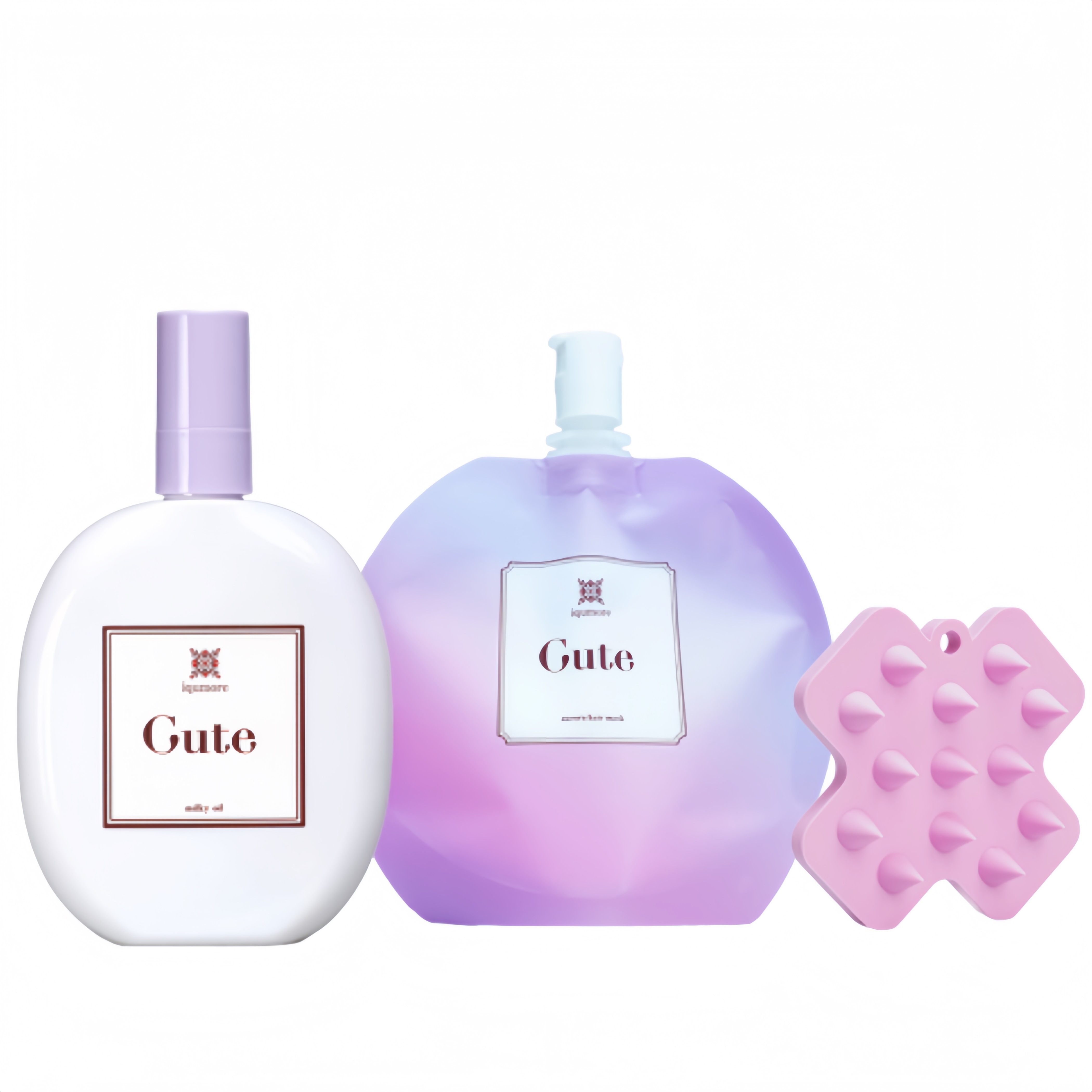 【iqumore公式】 イクモアキュート2点セット オーロラヘアマスク/ミルキィオイル 洗い流さないトリートメント ヘアミルク ヘアマスク スカルプブラシ