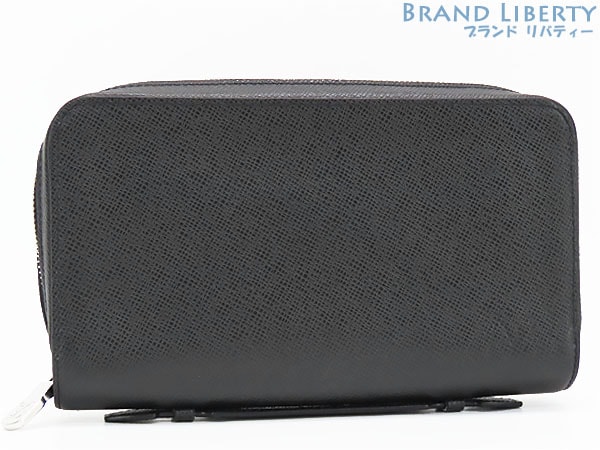 外超美品ルイヴィトンタイガジッピーXLハンドル付きラウンドファスナー長財布トラベルケースセカンドバッグブラックM44275