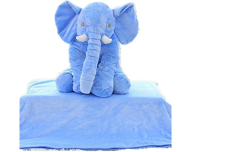 【2枚購入で1oo円OFF】ぬいぐるみぞうとブランケット　ブランケッインぬいぐるみ　ゾウ　4色選択可　エアコン部屋秋冬用　収納すっきり　クリスマスプレゼント