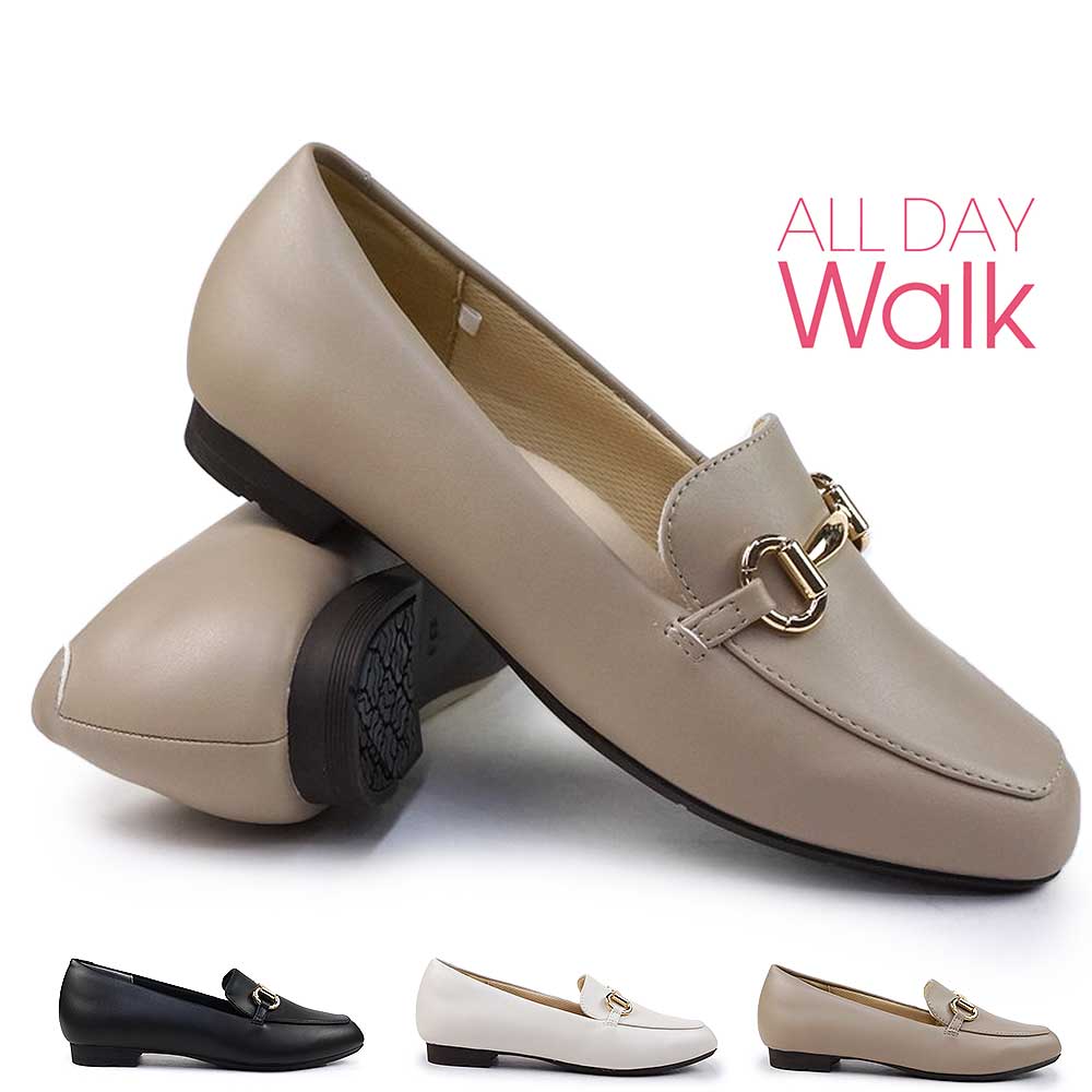 ALD 318 歩きやすい 痛くない カジュアル パンプス ローヒール レディース ローファー