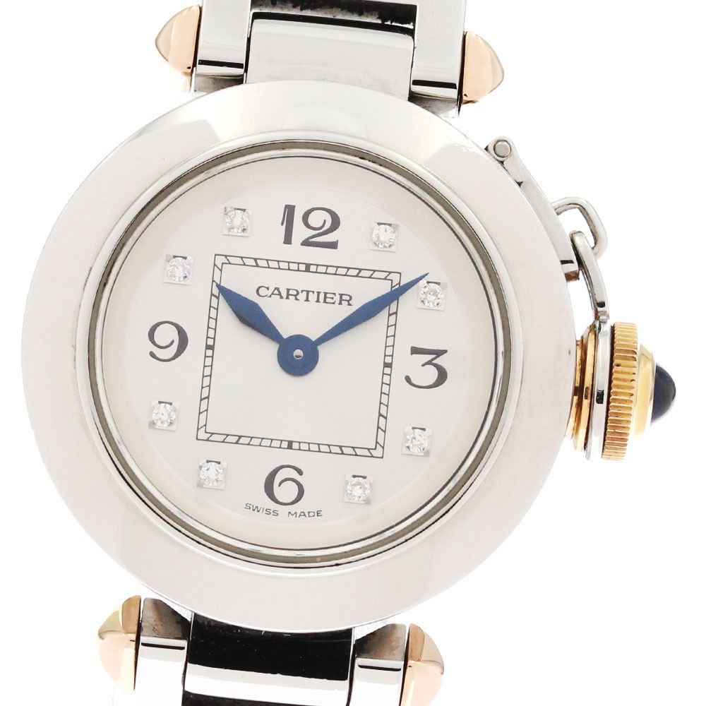 カルティエ CARTIER WJ124020 ミスパシャ 8Pダイヤ クォーツ レディース 良品 _869306【中古】