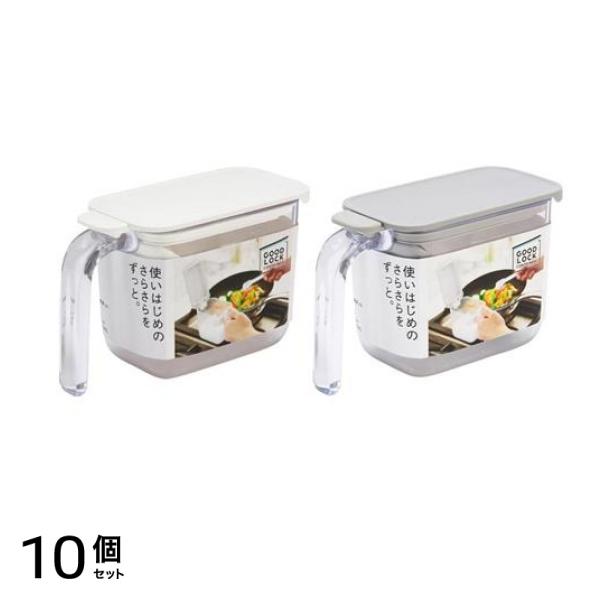 マーナ 調味料ポット K-736 ホワイト &グレー 各370mL 10個セット