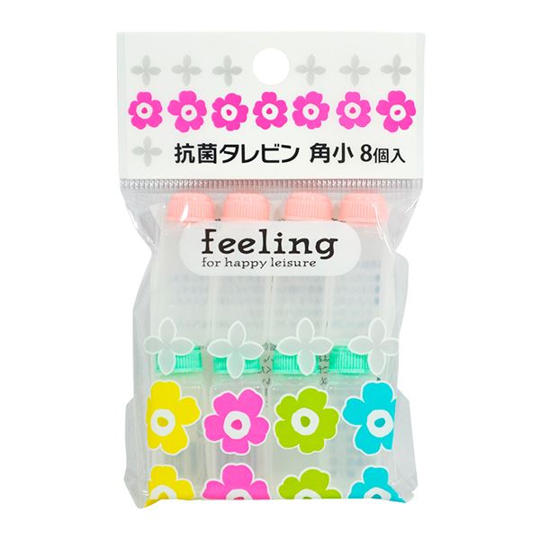 (まとめ) 抗菌タレビン/お弁当用 調味料入れ (角型 小 8個入り) 抗菌加工 ランチグッズ 『feeling』 (300個セット)