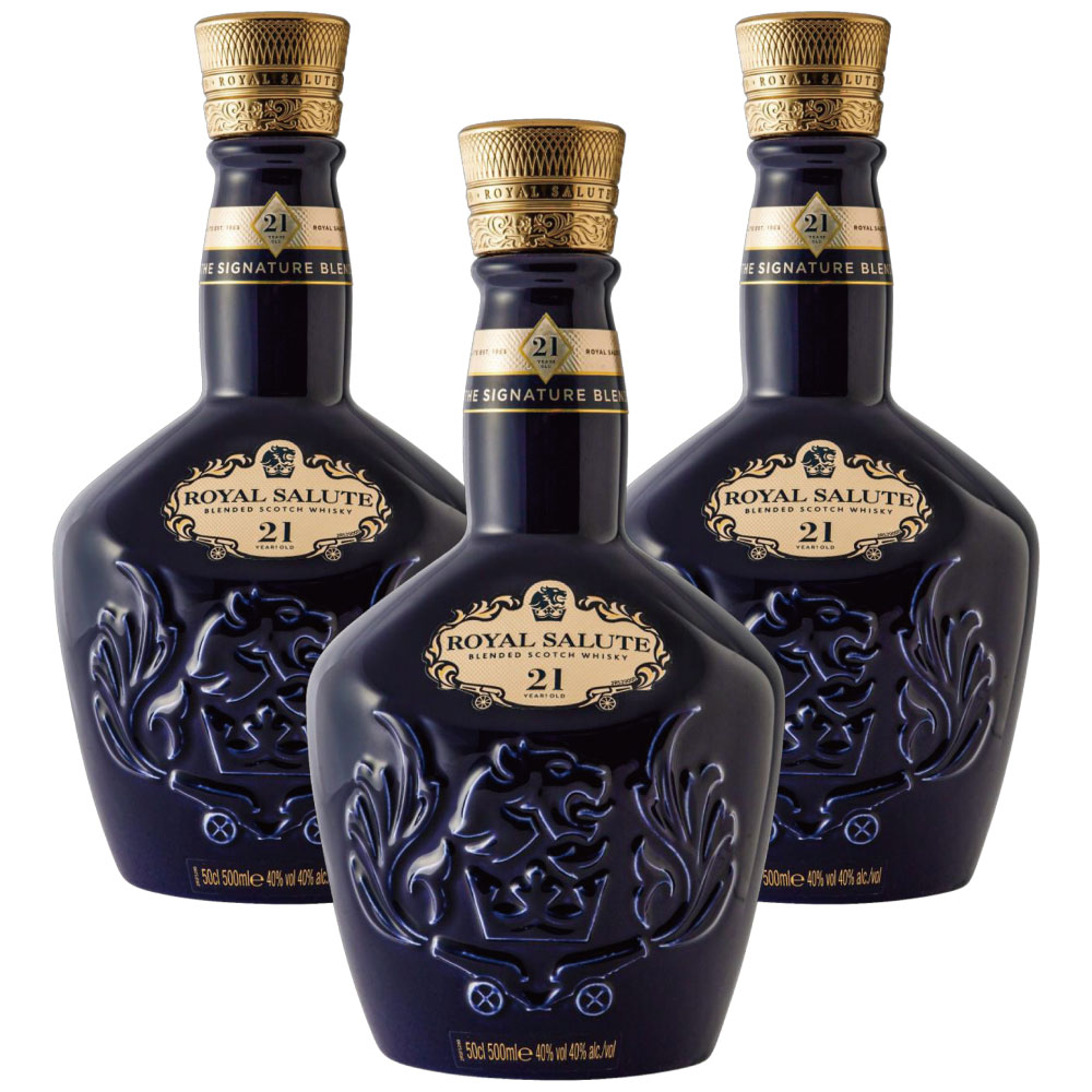 ローヤルサルート 21年 3本セット シグネチャーブレンド 500ml / ブレンデッドスコッチウイスキー イギリス