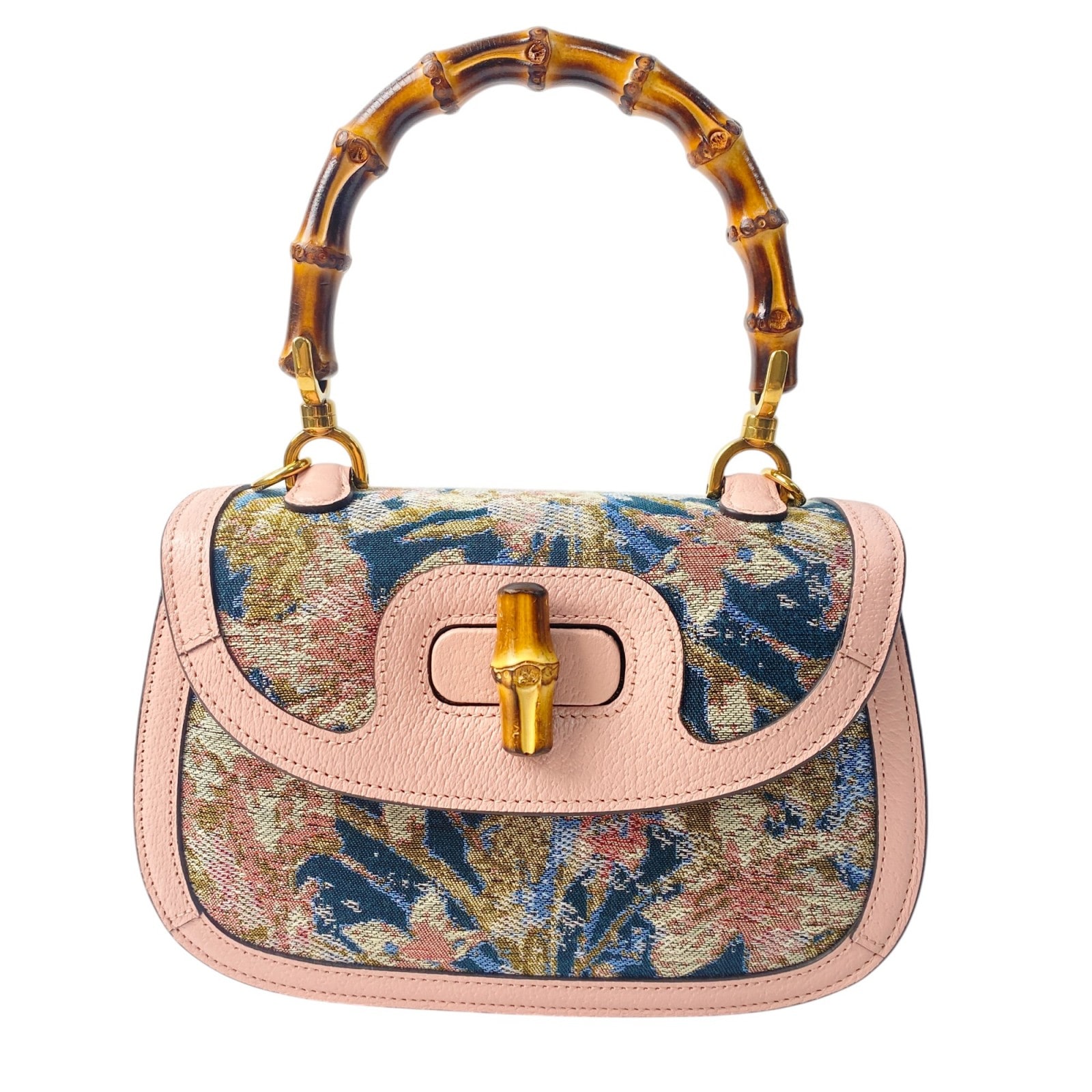 [入手困難] グッチ GUCCI レディース バンブー 1947 ハンドバッグ 西陣織 HOSOO 675797 499879