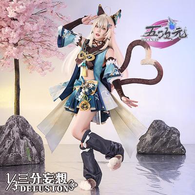 [超人気]三分妄想　原神　コスプレ　綺良々　きらら　衣装　ウィッグ　追加可