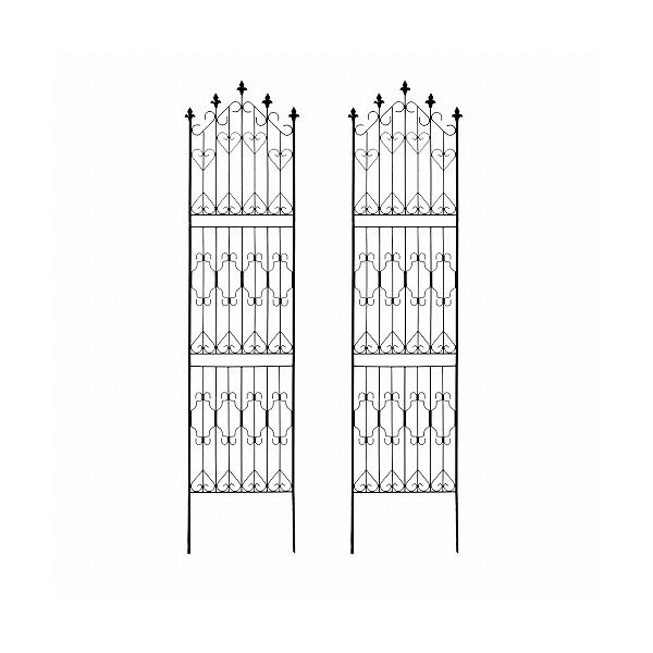 住まいスタイル アイアンフェンス ハイタイプ 2枚組 ブラック DF010H-2P-BLK メーカー直送