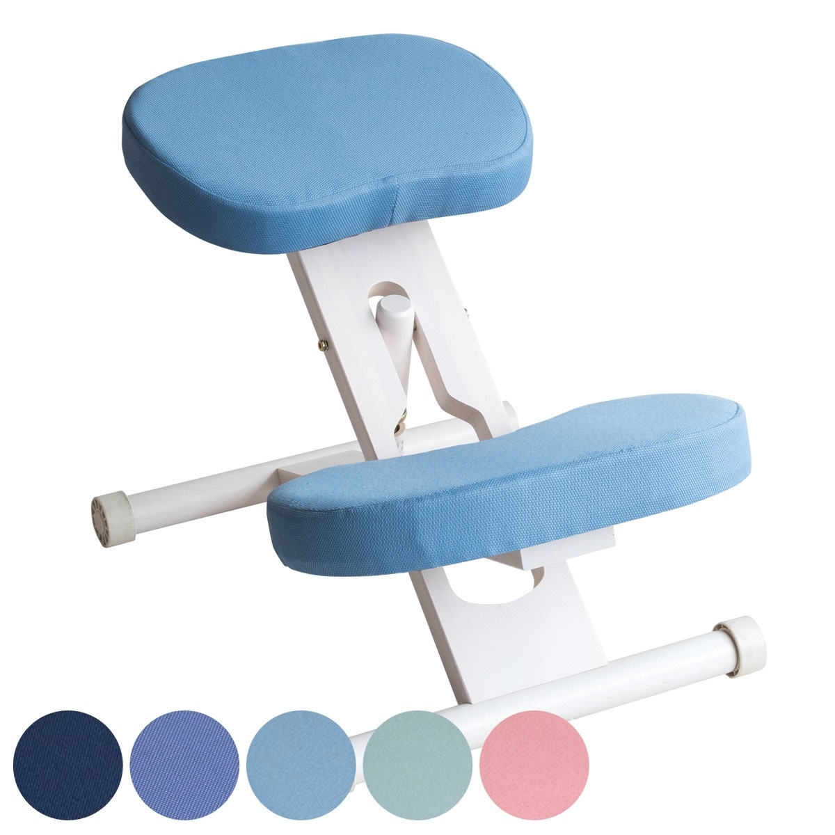 学習チェア 椅子 ホワイトフレーム 補助クッションなしタイプ プロポーションチェアキッズ 学習椅子 子ども キッズ 姿勢 高さ調節 天然木 勉強椅子 集中力 リビング学習 キャスター付き