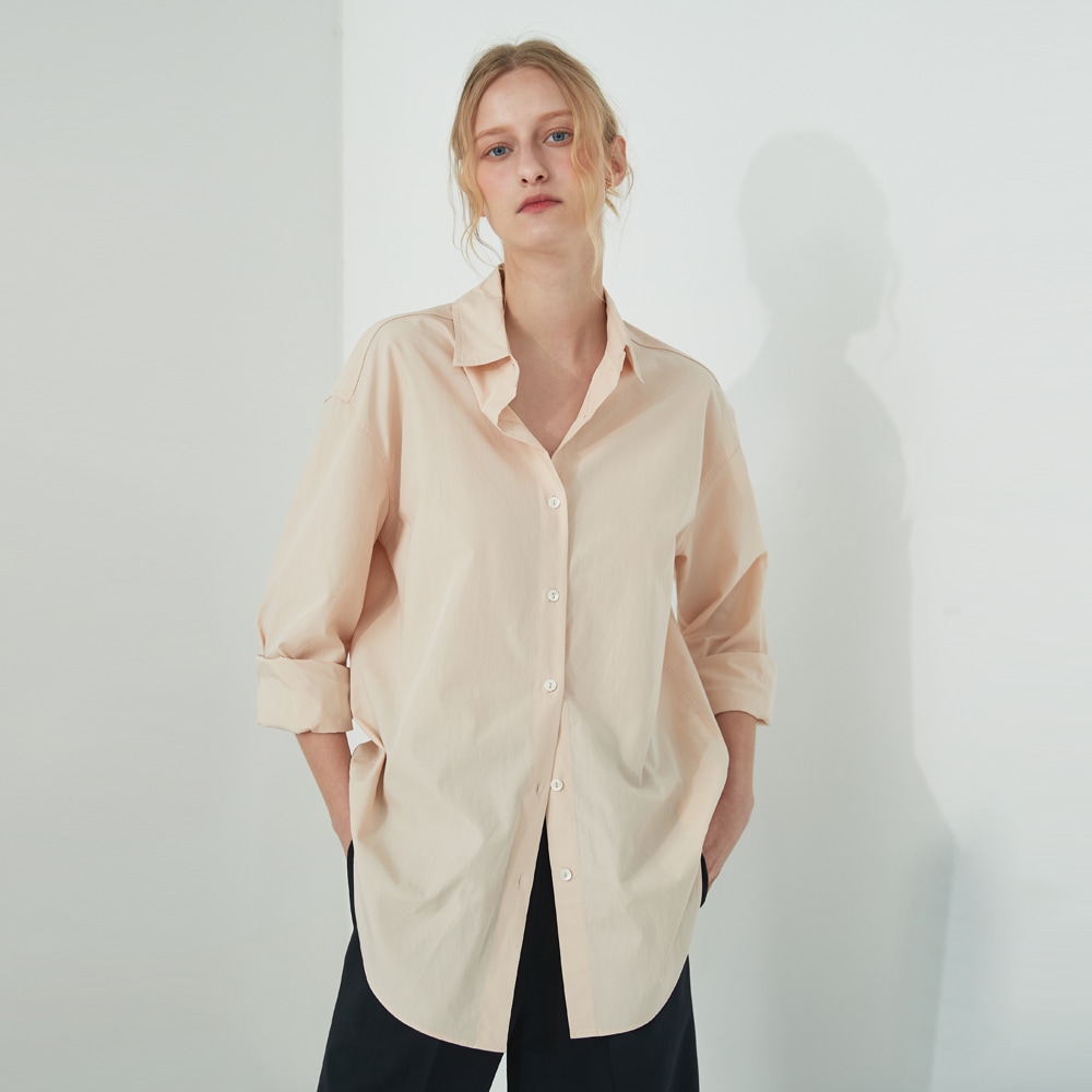 RAYON BLENDED FABRIC SHIRTS_LIGHT PINK