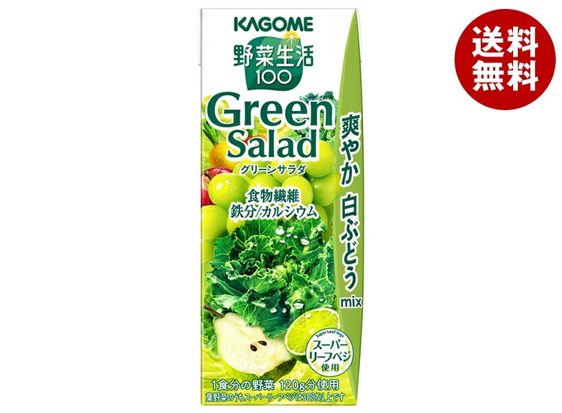 カゴメ 野菜生活100 グリーンサラダ 200ml紙パック×24本入×(2ケース)
