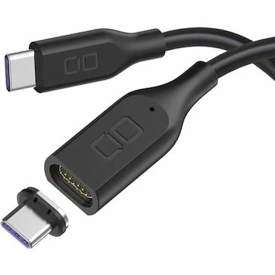 他サイト： CIO　マグネットシリコンケーブル1m ブラック ［USB Power Delivery対応］　CIOSLMGCC1BKの商品画像