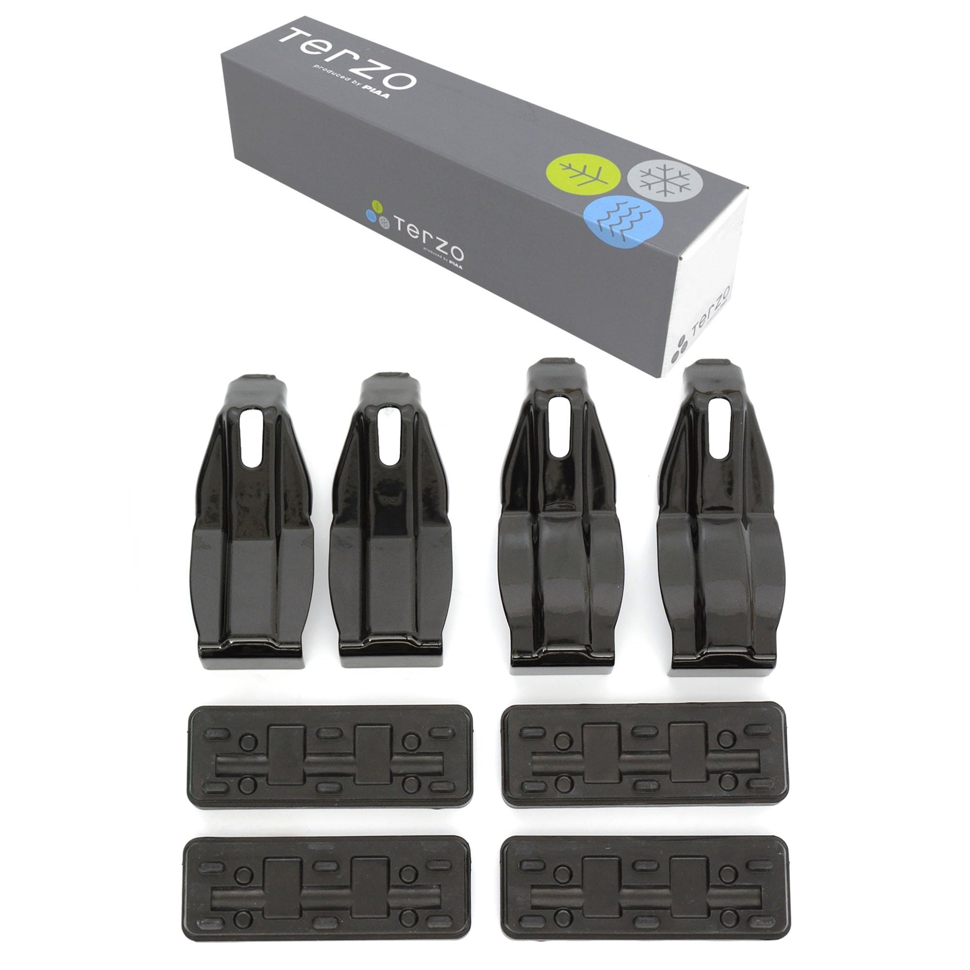 Terzo テルッツォ (by PIAA) ベースキャリア 車種別取付ホルダーセット 4個入 ブラック 【HONDA】 ZRV/ZA-V e :HEV 型式:RZ3.5 / RZ4.6 【NISSAN