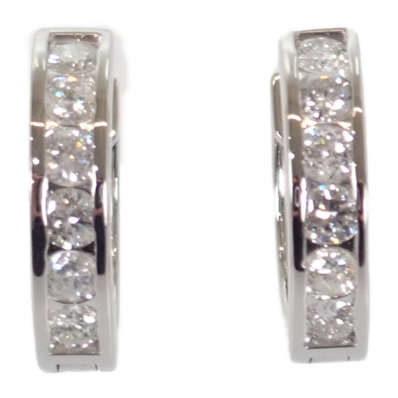 【no brand】デザインジュエリー ピアス Pt900プラチナ ダイヤモンド レディース