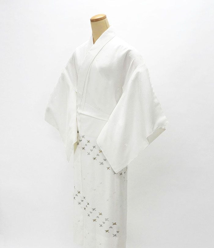 長襦袢 未着用美品 正絹 舞鶴松模様 身丈130cm 裄丈67.5cm 絵羽長襦袢 未使用 新古品 着物 i4014