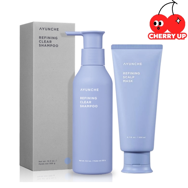 【新商品】アユンチェ リファイニング シャンプー＆マスク 2種セット（シャンプー350g＋マスク200ml）地肌ケア 頭皮クリーン 韓国人気頭皮ケア クレンジングシャンプー さっぱり フケ予防 清涼感