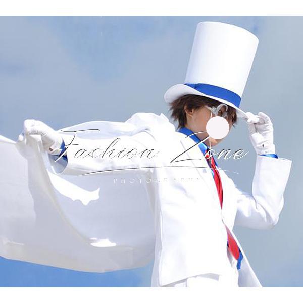 【品質良い 大好評中】迅速な出荷名探偵コナン 怪盗キッド白色背広 コスプレ衣装 cos コスチューム ハロウィンイベント 仮装 クリスマス変装