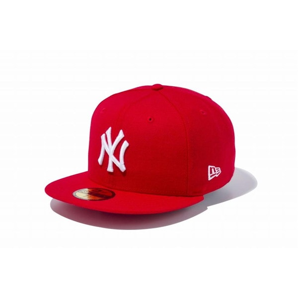 ニューエラ NEW ERA 59FIFTY ニューヨーク・ヤンキース スカーレット ホワイト 14525200