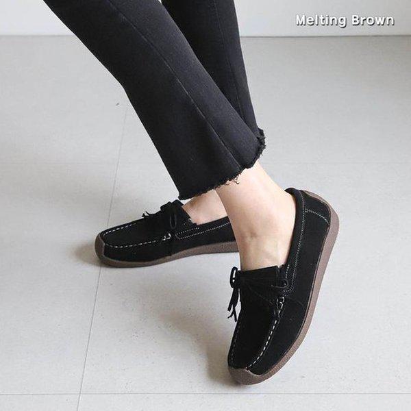 女性スエード 秋の靴 タッセルローファー SS59