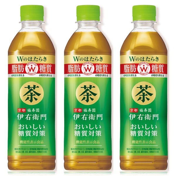 【セール】大人買い「8箱」おいしい糖質対策　Wのはたらき　伊右衛門　500ml　24本　8箱　サントリー　機能性表示食品　m