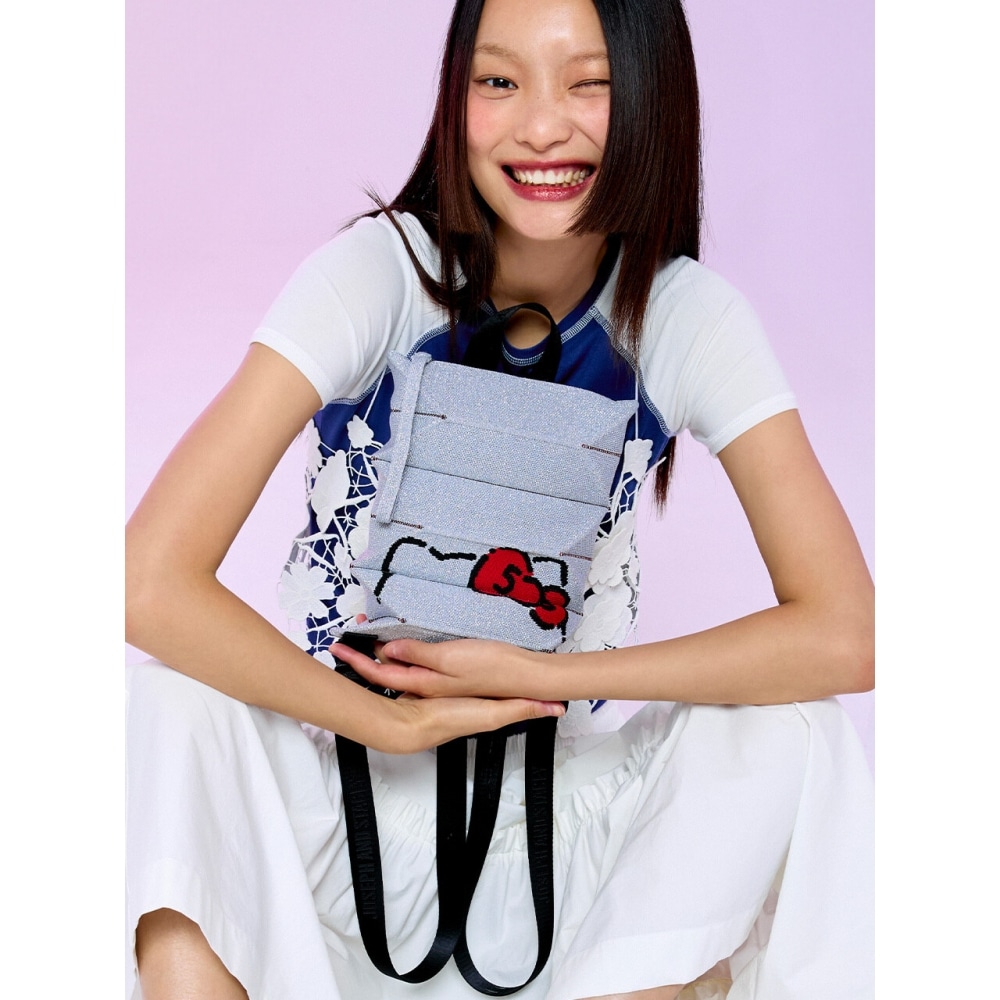 JOSEPH & STACEY ラッキープリーツニットバックパック XS 50th ハローキティプラチナ