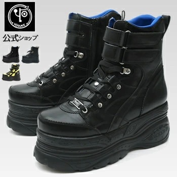 【公式SHOP特典キズ補修液付】 ヨースケ 厚底スニーカー メンズ ハイカット 9cm厚底フラットソール