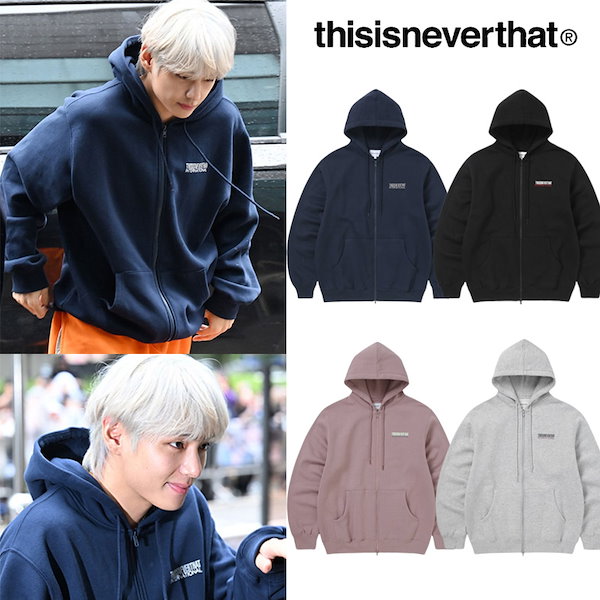 【トレカ付き】 BTS V 着用 ネバザ CP INTL Logo Zip Hoodie 韓国正規品 ジップパーカー トレーナー パーカー スウェット  アウター ジップアップパーカー トップス