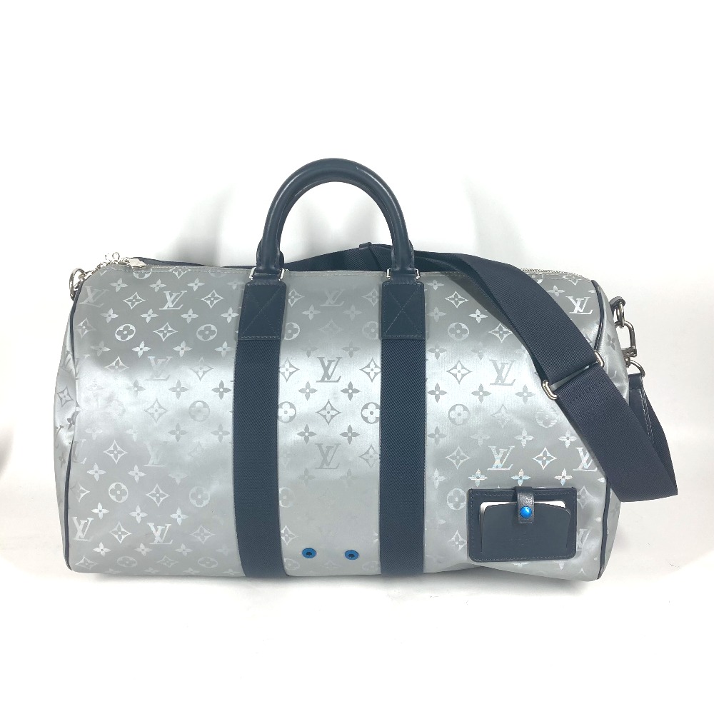 ボストンバッグ M44170 キーポル・バンドリエール 50 モノグラムサテライト 2WAYバッグ ショルダーバッグ トラベルバッグ カバン シルバー