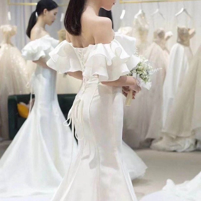 2024新作 パーティードレス 高級感 気質 ワンピース 花嫁ロングドレス 結婚式ワンピース 結婚式 ドレス ウェディングドレス 白 ロングドレス 韓国ファッション65-41 9,789円