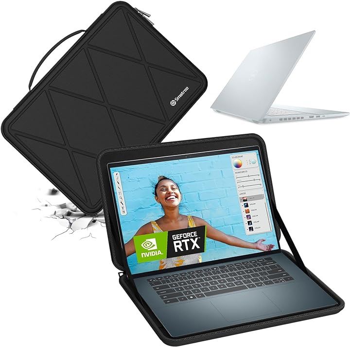 ハードEVA保護スリーブケース 16インチ Dell Inspiron 16/16 PlusDell New 7640( Black, For DELL 16インチ（M91）)