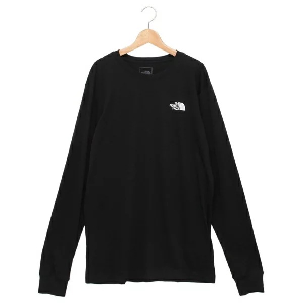 Tシャツ カットソー ロングスリーブ ボックスロゴTシャツ ブラック メンズ NF0A8B68 KY4