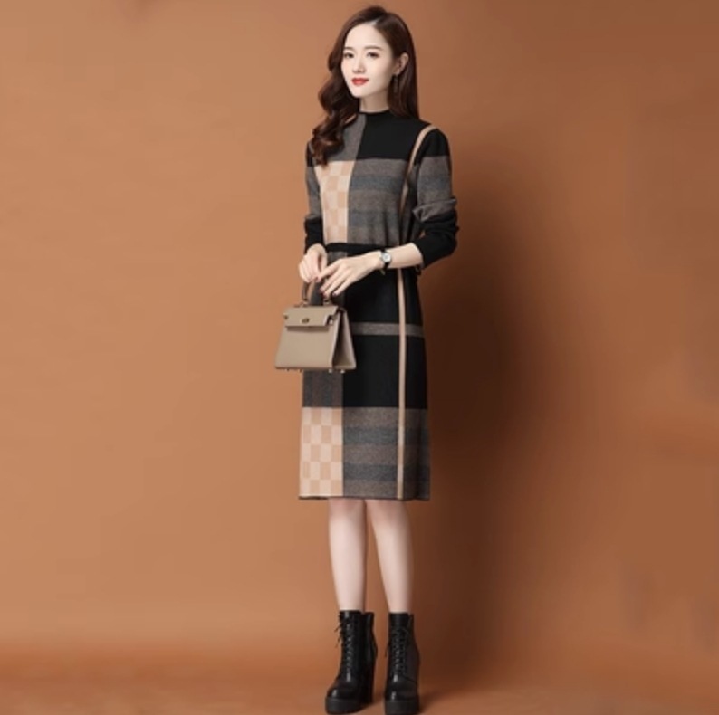 ワンピース デート ニットソー 膝丈 ひざ丈 ミモレ ミモレ丈 袖あり 長袖 かわいい 大人可愛い きれいめ シンプル カジュアル 大人 上品 おしゃれ お洒落 かっこいい 大人女子 こなれ感 個性的