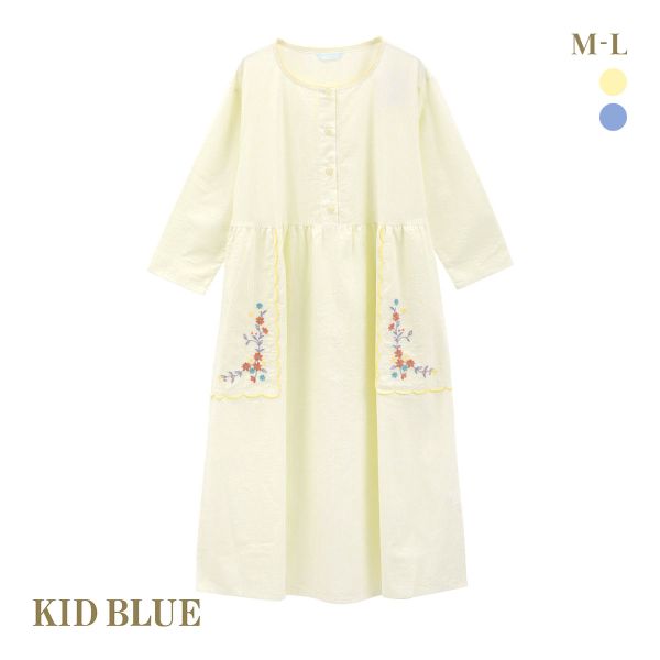 キッドブルー 25ストライプエンブ ワンピース ルームウェア パジャマ 長袖 KID BLUE 11,913円