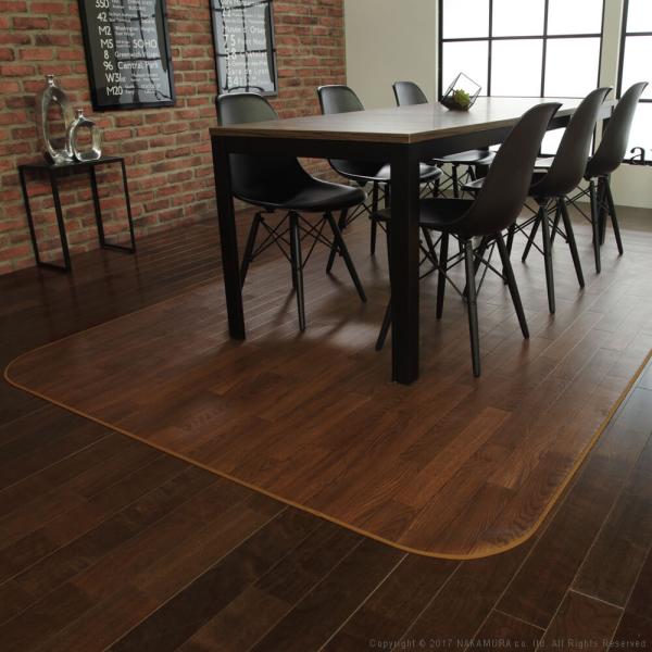 ラグ ダイニングラグ 230182cm 長方形 木目 ウッド調 北欧 リビング 防水 撥水 防カビ 抗菌 日本製 床材 傷防止 キズ 防ぐ フローリング