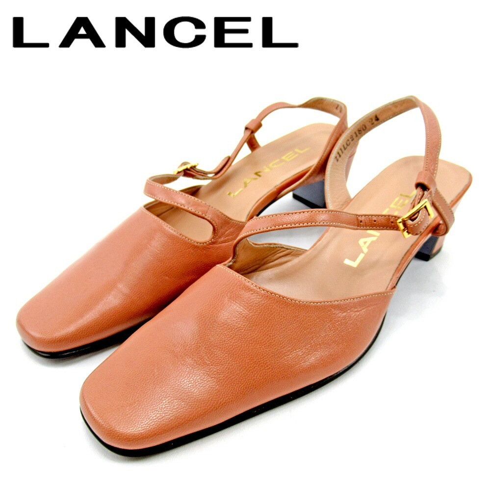 パンプス シューズ 靴 24 ピンク　ベージュ 中古