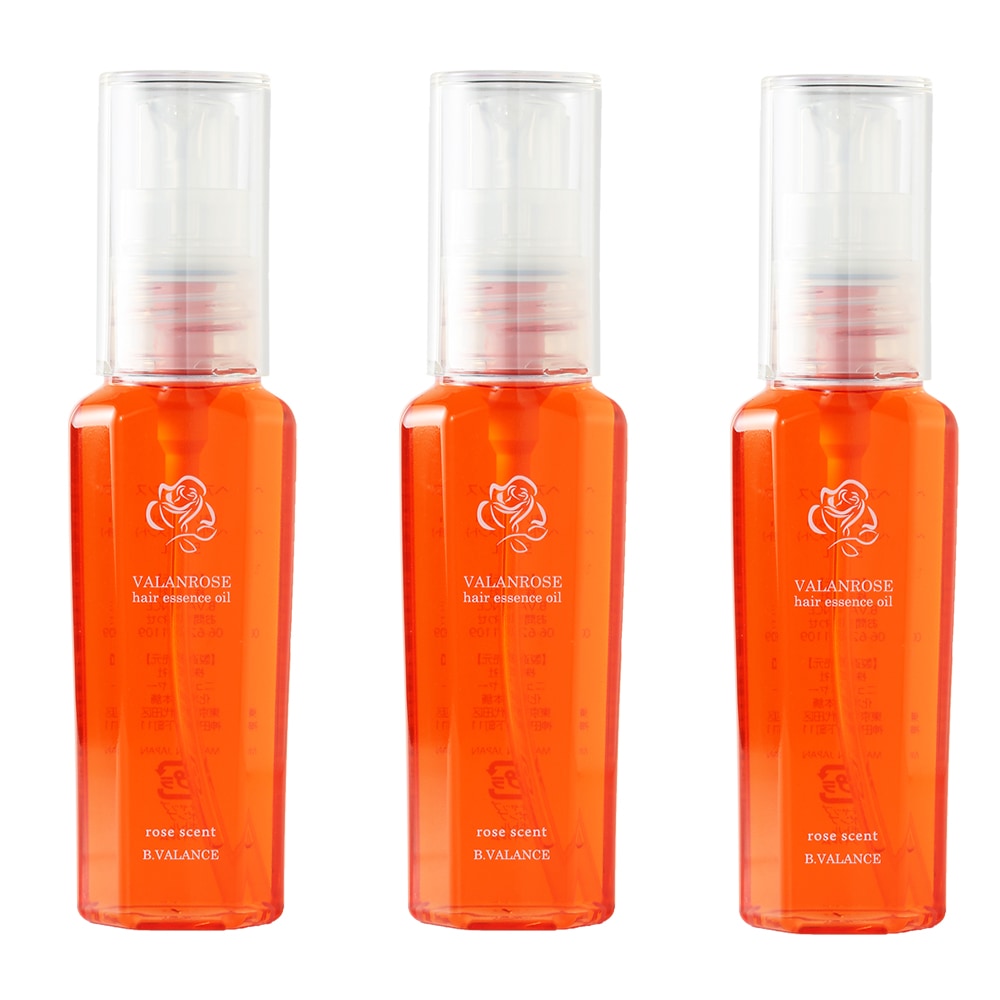 ヘアエッセンスオイル 50ml：3本セット エレガントローズの香り 流さないトリートメント アルコールフリー ローズオイル 椿油 アルガンオイル 等 20種類天然由来成分配合
