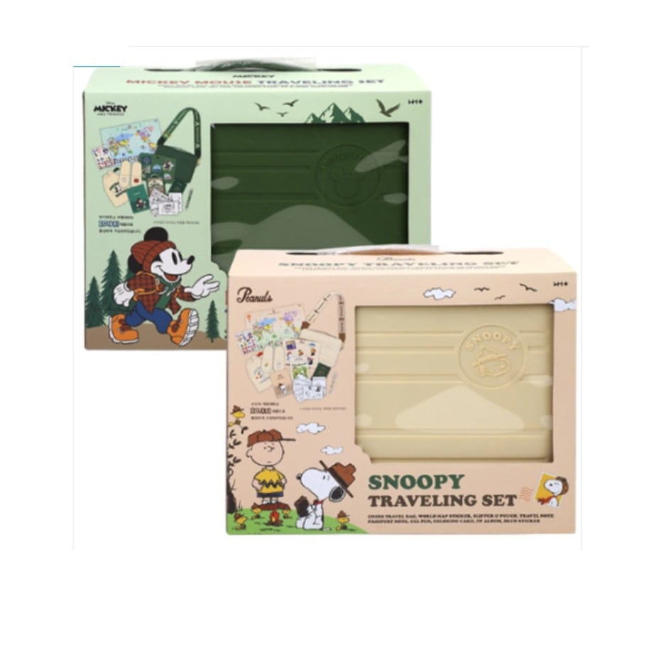 [コストコおすすめ] ディズニー&スヌーピーキャラクター旅行セット択1旅行用キャリアピクニックキャリアレディーバッグ子供の日プレゼント Christmas