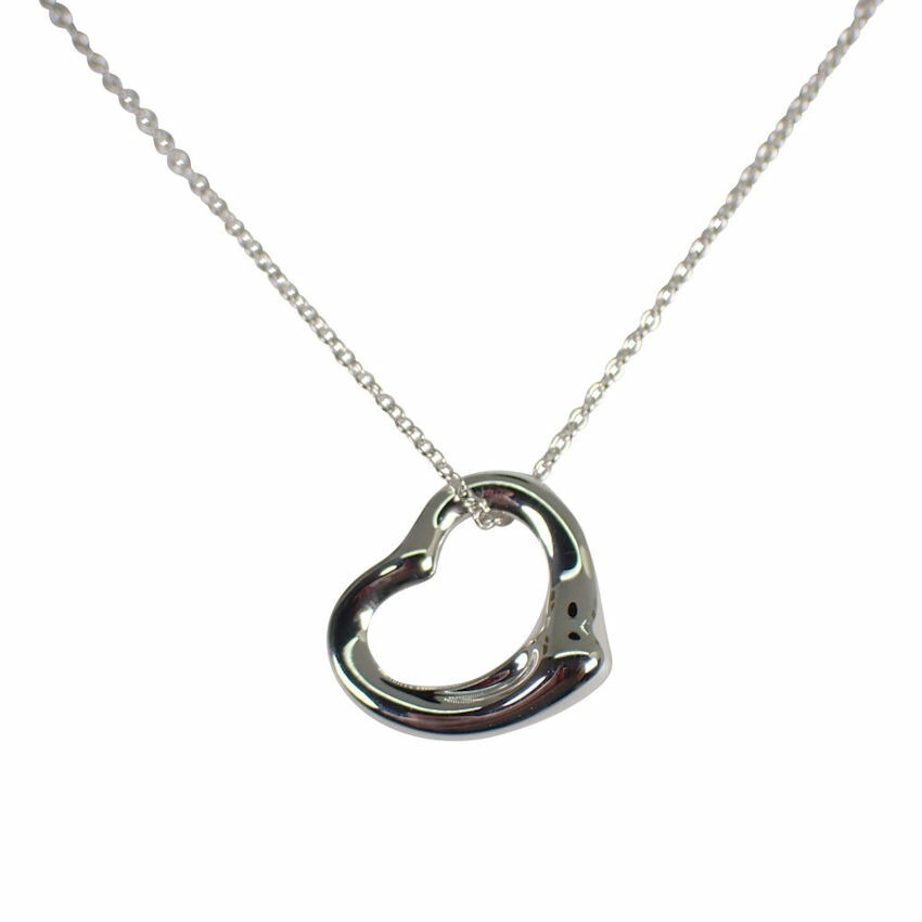 【中古】TIFFANY/ティファニー 925 オープンハート ペンダント/ネックレス[g303-6］