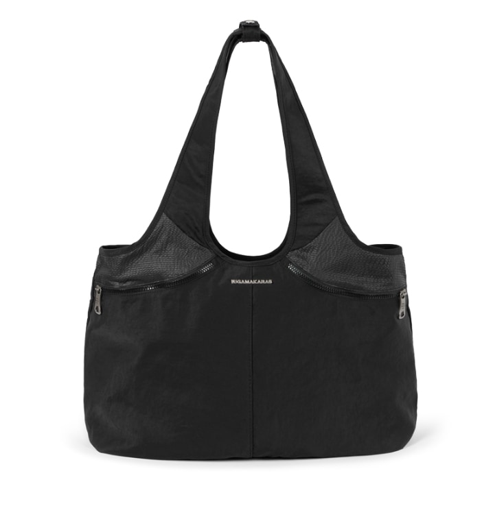 (NEW) Nylon Shopper Bag (Black)
