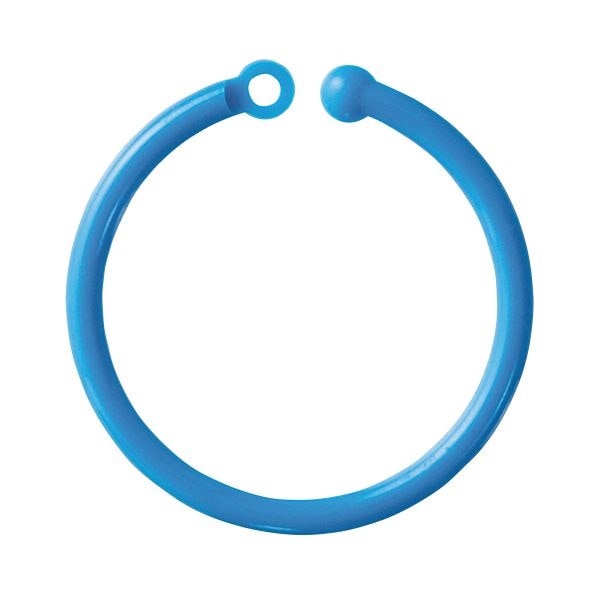 （まとめ） ミツヤ カラープラリング 内径30mm青 CCR-02-50P-BU 1パック（50本） 10セット