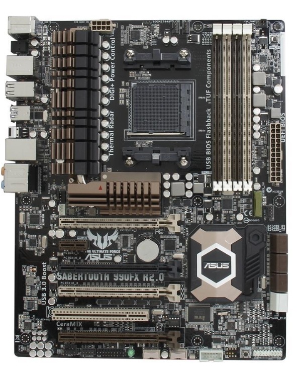 ASUS TUF SABERTOOTH 990FX R2.0 AM3 AMD SATA 6Gb/s USB 3.0 ATX Motherboard